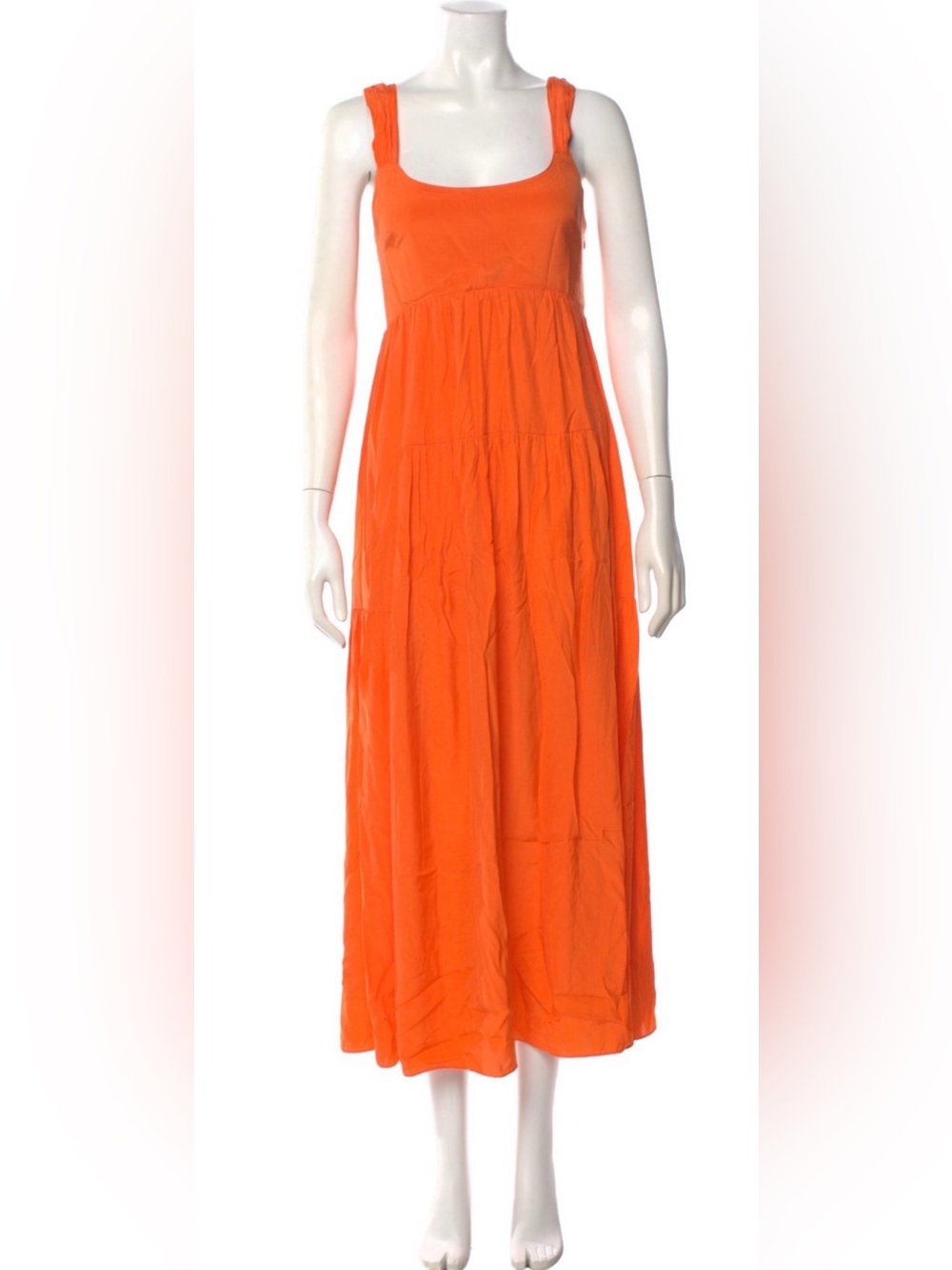 La Ligne Bright Orange Sleeveless Maxi Dress